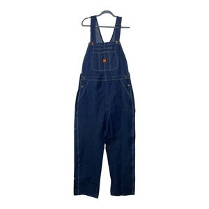 Big Ben 36X34 Mens Blue Cotton Hammer Loop Pockets Denim Bib Workwear Overalls--